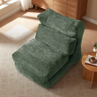 Knochenloser Sofa-Kombinationssitz, umwandelbar von einem einzelnen Sessel in einen Sessel, geeignet für Wohnzimmer und Schlafzimmer, 90L x 118B x 86H cm,Grün(m-5)