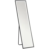 HOMCOM 150 x 40cm Full Length Mirror, with Adjustable Lights - Black(m-1)