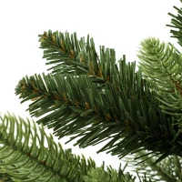 HOMCOM Kunstkerstboom 150 cm, edelspar, vol model met scharniertakken, 525 takpunten, inklapbare houten standaard, groen(m-11)