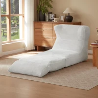 Knochenloser Sofa-Kombinationssitz, umwandelbar von einem einzelnen Sessel in einen Sessel, geeignet für Wohnzimmer und Schlafzimmer, 90L x 118B x 86H cm,Weiß(m-7)
