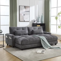 Palm-Sessel mit austauschbaren linken und rechten Armlehnen, drei Becherhaltern und einer Seitentasche, USB-Anschlüssen an den Seitenlehnen, 140L x 112B x 81H, Grau(m-8)