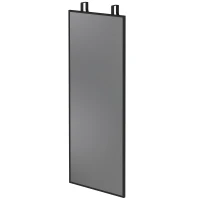 HOMCOM Oglindă de perete dreptunghiulară pentru ușă, oglindă decorativă mare pentru dormitor din sticlă temperată 110 x 40 cm, negru(m-1)