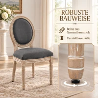 HOMCOM set van 2 eetkamerstoelen 49 cm x 56 cm x 96 cm(m-6)