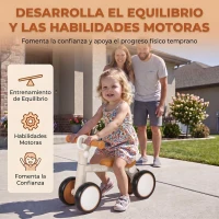 AIYAPLAY Bicicleta sin Pedales Plegable Ultraligera Marco de Aluminio Asiento y Manillar Ajustable para Niños de 1-2 Años Crema(m-9)