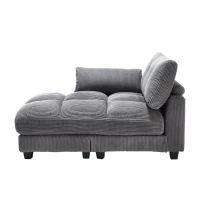 Palm-Sessel mit austauschbaren linken und rechten Armlehnen, drei Becherhaltern und einer Seitentasche, USB-Anschlüssen an den Seitenlehnen, 140L x 112B x 81H, Grau(m-10)