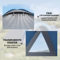 Outsunny Dubbelwandige koepeltent familietent voor 4 personen outdoor iglo waterdicht(m-6)