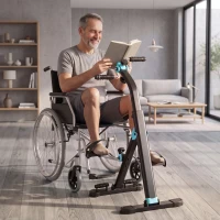 SPORTNOW Pedalera de Rehabilitación Plegable con Pantalla LCD y Rodillos Masajeadores(m-5)
