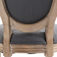 HOMCOM set van 2 eetkamerstoelen 49 cm x 56 cm x 96 cm(m-12)