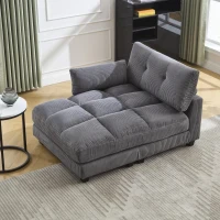 Palm-Sessel mit austauschbaren linken und rechten Armlehnen, drei Becherhaltern und einer Seitentasche, USB-Anschlüssen an den Seitenlehnen, 140L x 112B x 81H, Grau(m-6)