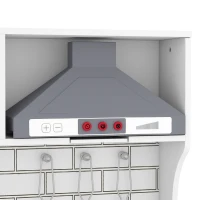 AIYAPLAY Cozinha de Madeira com Luzes e Sons, Exaustor, Dispensador de Água, Máquina de Café, Frigorífico e Forno(m-15)
