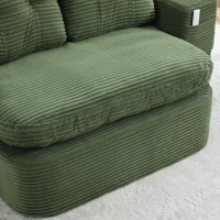 2-in-1 Cordsofa mit verstellbarer Funktion, 2 Getränkehaltern, hohe Rückenlehne und extra tiefe Sitzfläche, 165L x 97B x 61H cm, Smaragdgrün(m-9)