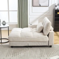 Palm-Sessel mit austauschbaren linken und rechten Armlehnen, drei Becherhaltern und einer Seitentasche, USB-Anschlüssen an den Seitenlehnen, 140L x 112B x 81H, Beige(m-7)