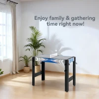 SPORTNOW 5-in-1 Multi Games Table, with Mini Pool, Table Tennis, Basketball, Hockey, Archery, Blue(m-6)