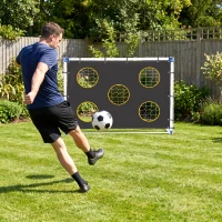 SPORTNOW Football Goal, 183 x 96 x 130 cm Portable Practice Football Net with Target Cloth and PVC ball, Tetoron Training Goal(m-9)