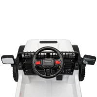 AIYAPLAY Voiture Électrique Enfants 12V, Télécommande, Batterie Lithium, Démarrage Progressif, Suspension 4 Roues, Blanc(m-12)