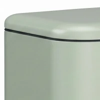 HOMCOM 20 L Kitchen Pedal Bin, Metal Rubbish Bin with Removable Inner Bucket, Soft-Close & Stay-Open Lid, Light Green(m-12)