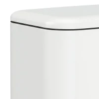 HOMCOM 20 L Kitchen Pedal Bin, Metal Rubbish Bin with Removable Inner Bucket, Soft-Close & Stay-Open Lid, Cream White(m-12)