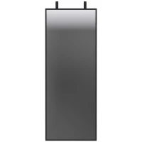 HOMCOM Oglindă de perete dreptunghiulară pentru ușă, oglindă decorativă mare pentru dormitor din sticlă temperată 110 x 40 cm, negru(m-8)