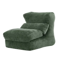 Knochenloser Sofa-Kombinationssitz, umwandelbar von einem einzelnen Sessel in einen Sessel, geeignet für Wohnzimmer und Schlafzimmer, 90L x 118B x 86H cm,Grün(m-1)