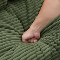 2-in-1 Cordsofa mit verstellbarer Funktion, 2 Getränkehaltern, hohe Rückenlehne und extra tiefe Sitzfläche, 165L x 97B x 61H cm, Smaragdgrün(m-10)