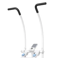 SPORTNOW Stepper d'Escalier Pliable, Hauteur Réglable, Écran LCD, Pédales Réglables, Charge 100 kg, 85 x 80 x 142 cm, Blanc(m-11)