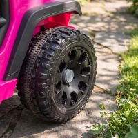 AIYAPLAY 12V Electric Car for Kids with Remote, Dual Motors, Rear Suspension, Soft Start, Music, Lights for 3-8 Years, Pink(m-9)