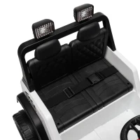 AIYAPLAY Voiture Électrique Enfants 12V, Télécommande, Batterie Lithium, Démarrage Progressif, Suspension 4 Roues, Blanc(m-15)
