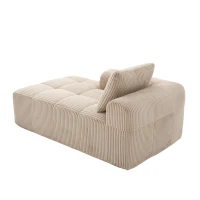 Bequemes Cordsofa mit Rückenlehne, seitlichen Aufbewahrungstaschen für Fernbedienung und Handy, eingebauter Getränkehalter, 158X93X61 cm,, Khaki(m-11)