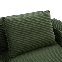 Modulares Doppelsitz-Cordsofa mit Becherhaltern und Seitentaschen, Federkern und hochdichtem Schaumstoff, 188L x 90B x 75H cm, Grün(m-9)