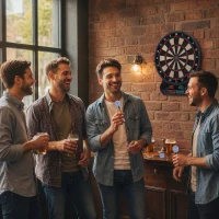 HOMCOM Electronic Hanging Dartboard LED Digital Score Set 27 Games and 202 Variations with 12 Soft Tip Darts(m-8)