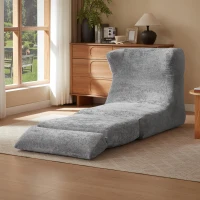 Knochenloser Sofa-Kombinationssitz, umwandelbar von einem einzelnen Sessel in einen Sessel, geeignet für Wohnzimmer und Schlafzimmer, 90L x 118B x 86H cm, Grau(m-6)