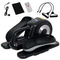 SPORTNOW Under Desk Electric Elliptical Machine for Home, Sit Down Pedal Exerciser for Seniors with 12 Programs, LCD Monitor, Compact with Remote Control & Non-Slip Pad(m-11)