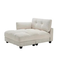 Palm-Sessel mit austauschbaren linken und rechten Armlehnen, drei Becherhaltern und einer Seitentasche, USB-Anschlüssen an den Seitenlehnen, 140L x 112B x 81H, Beige(m-10)