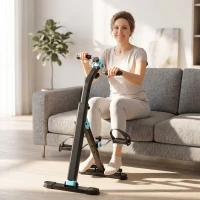 SPORTNOW Pedaleira de Reabilitação Dobrável com Ecrã LCD e Rolos de Massagem(m-6)