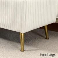 HOMCOM Sitzbank mit Stauraum, Polsterbank mit Samtoptik, Goldene Stahlbeine, Bettbank für Wohnzimmer(m-8)