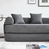 Bequemes Familiensofa mit Stauraum, frei kombinierbar, 270L x 180B x 64H cm, Dunkelgrau(m-5)