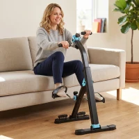 SPORTNOW Pedaleira de Reabilitação Dobrável com Ecrã LCD e Rolos de Massagem(m-2)