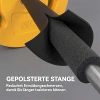HOMCOM 20kg Halterset van Gietijzer Korte Halters met Verbindingsbuis Antislip Handvat Meerkleurig(m-6)