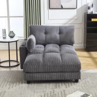 Palm-Sessel mit austauschbaren linken und rechten Armlehnen, drei Becherhaltern und einer Seitentasche, USB-Anschlüssen an den Seitenlehnen, 140L x 112B x 81H, Grau(m-4)