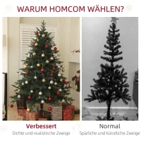 HOMCOM 180 cm sztuczna choinka w stylu świerkowym z 1696 końcówkami gałęzi i składanym stalowym stojakiem, choinka do domu lub biura, zielona(m-5)