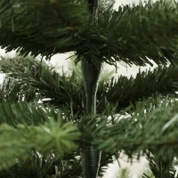 HOMCOM Kunstkerstboom 150 cm, edelspar, vol model met scharniertakken, 525 takpunten, inklapbare houten standaard, groen(m-12)