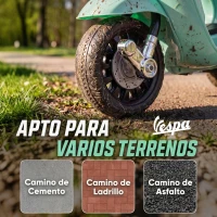 AIYAPLAY Moto Eléctrica para Niños Licencia Mini Vespa GTS 2 Ruedas Auxiliares Batería de Litio Faro Bocina Respaldo Verde(m-8)