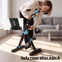 SPORTNOW Pedalieră de recuperare pliabilă cu ecran LCD și role de masaj(m-5)