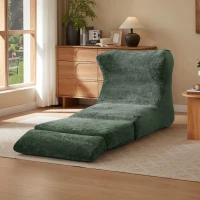 Knochenloser Sofa-Kombinationssitz, umwandelbar von einem einzelnen Sessel in einen Sessel, geeignet für Wohnzimmer und Schlafzimmer, 90L x 118B x 86H cm,Grün(m-7)