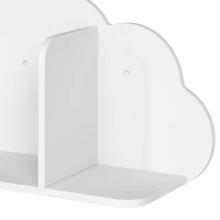 AIYAPLAY 3-delige wandboekenkast voor kinderen, 60 cm, zwevende Montessori boekenplanken in wolkvorm, wit, 3-8 jaar(m-10)