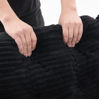 2-in-1 Cordsofa mit verstellbarer Funktion, 2 Getränkehaltern, hohe Rückenlehne und extra tiefe Sitzfläche, 165L x 97B x 61H cm,Schwarz(m-11)