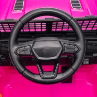 AIYAPLAY 12V Electric Car for Kids with Remote, Dual Motors, Rear Suspension, Soft Start, Music, Lights for 3-8 Years, Pink(m-10)