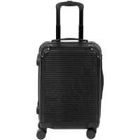 HOMCOM Valigia Rigida Piccola 48L Espandibile con 4 Ruote e Scomparto per Laptop, 56x36x24 cm, Nero(m-11)