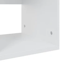 HOMCOM Conjunto de 2 Mesas de Apoio com Estação de Carregamento, 2 Tomadas, 2 Portas USB e 2 Espaços Abertos, Branco(m-7)