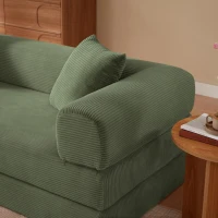 Tatami Style Boneless Sofa Combination Seat, umwandelbar zu einem Bett, geeignet für Wohnzimmer und Schlafzimmer, 195L x 89B x 59H cm, Grün(m-8)